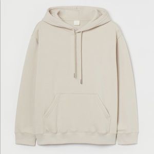 H&M light beige hoodie.